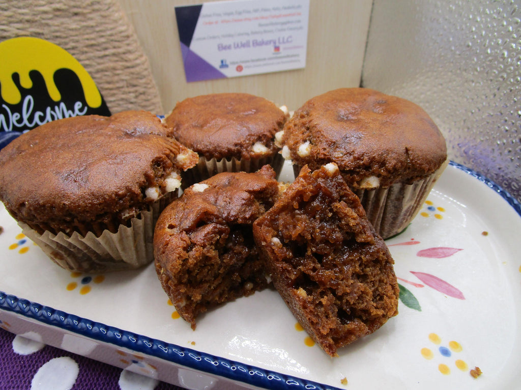 Gluten Free Muffins, White Chocolate Chip, Dairy Free, Egg Free, Vegan, Nut Free, Soy Free, Reduced Sugar, Easter Breakfast, Healthy Snacks