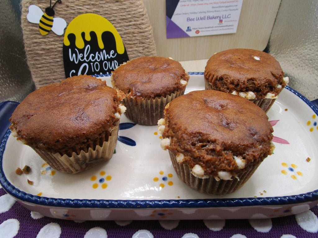 Gluten Free Muffins, White Chocolate Chip, Dairy Free, Egg Free, Vegan, Nut Free, Soy Free, Reduced Sugar, Easter Breakfast, Healthy Snacks
