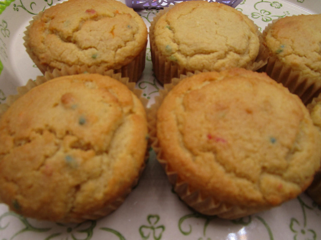 Keto Muffins, Vanilla Birthday Cake, Gluten Free, Grain Free, Dairy Free, Sugar Free, Low Carb, Fitness Gift, Birthday, Valentine's Day Gift