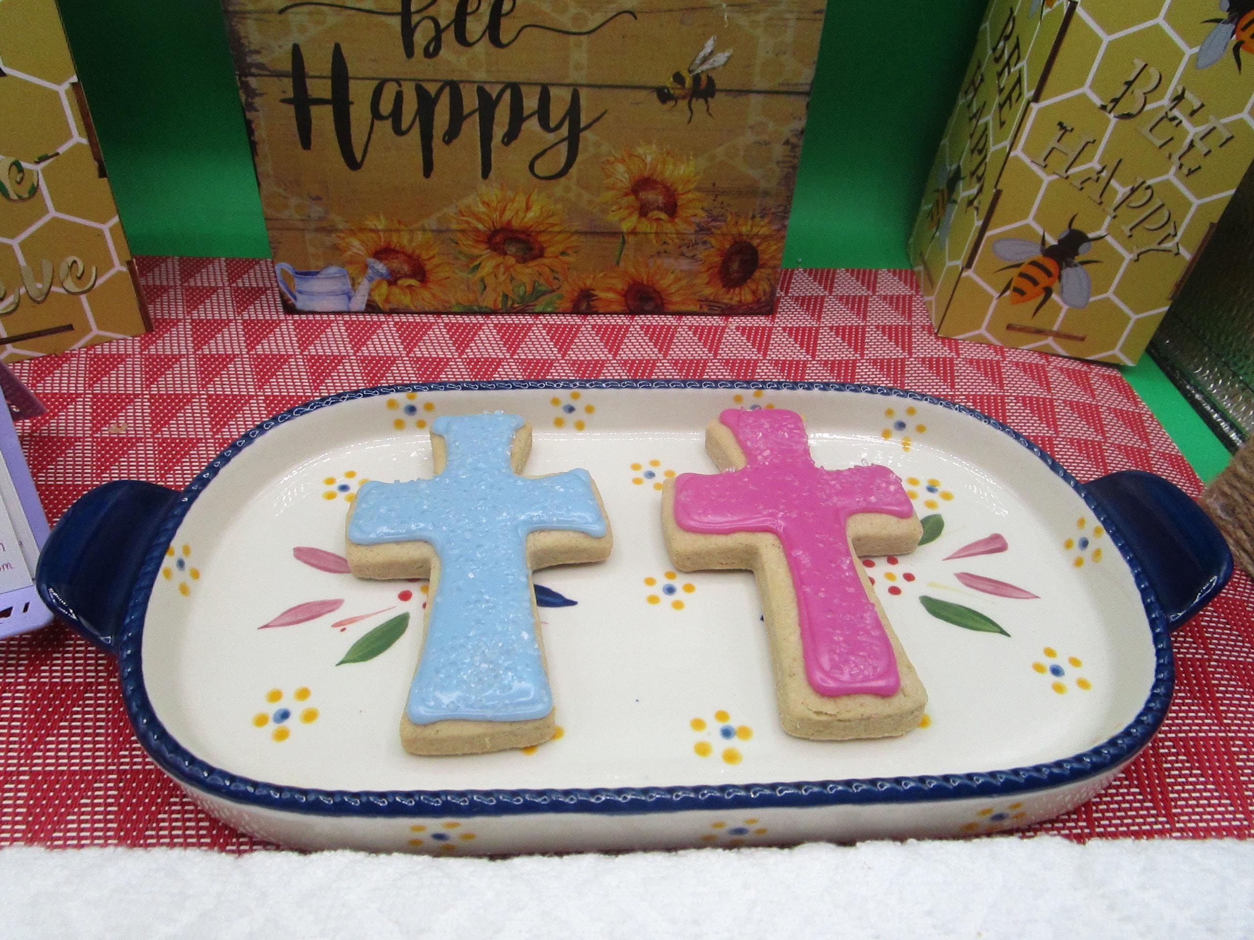 Cross Sugar Cookies, Gluten Free, Dairy Free, Vegan, Egg Free, Nut Free, Baptism, Communion, Wedding Gifts, Party Favor, Custom Cookie Order