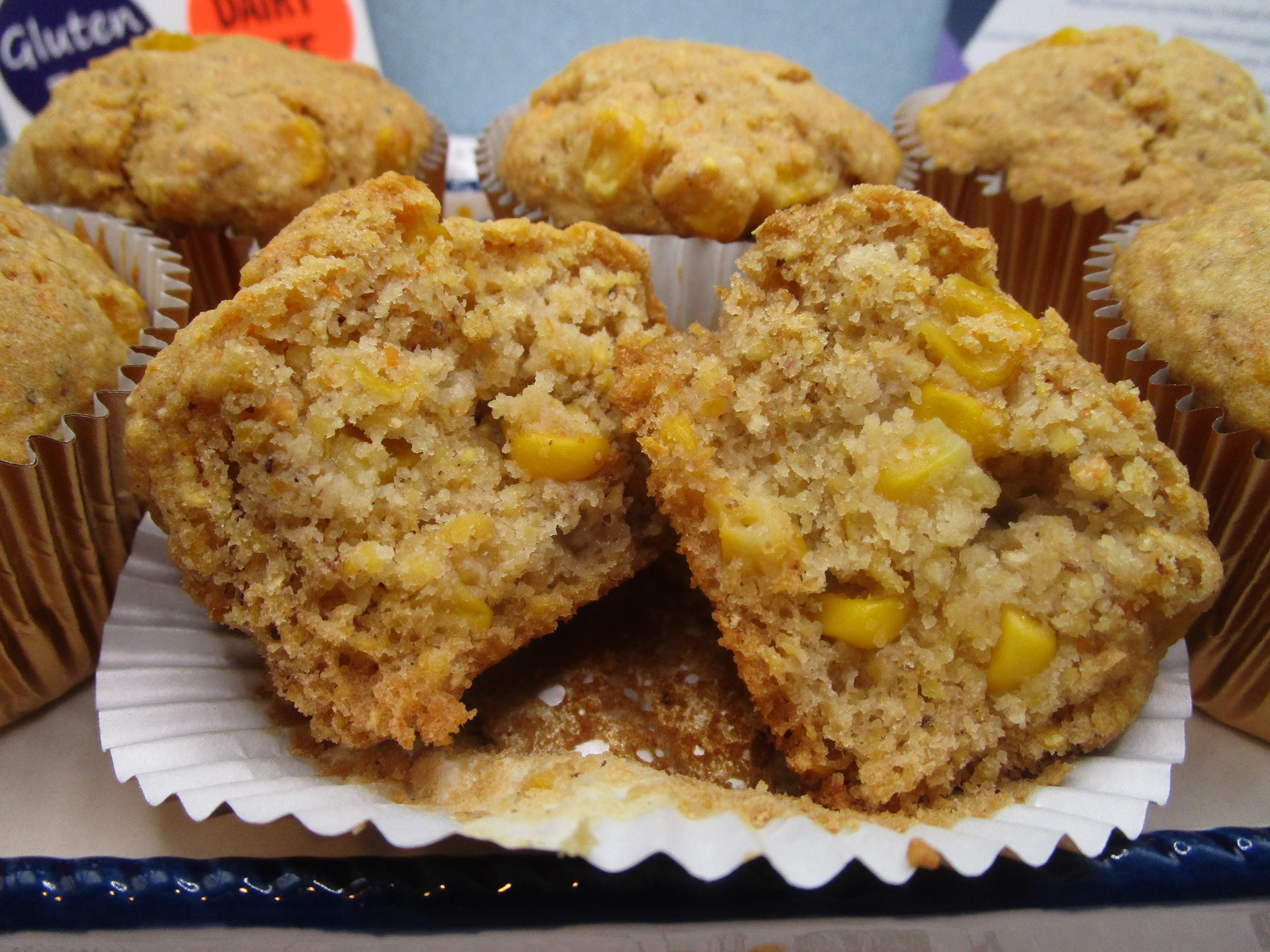 Sugar Free Corn Muffins, Dairy Free, Vegan, Egg Free, Nut Free, Healthy Snacks, BBQ side, low Fat, Easter Brunch, Mother's Day, Father's Day