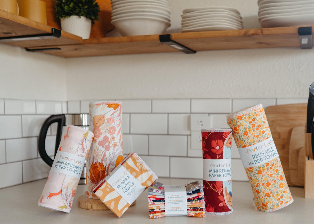 Reusable Paper Towels--Soft Florals