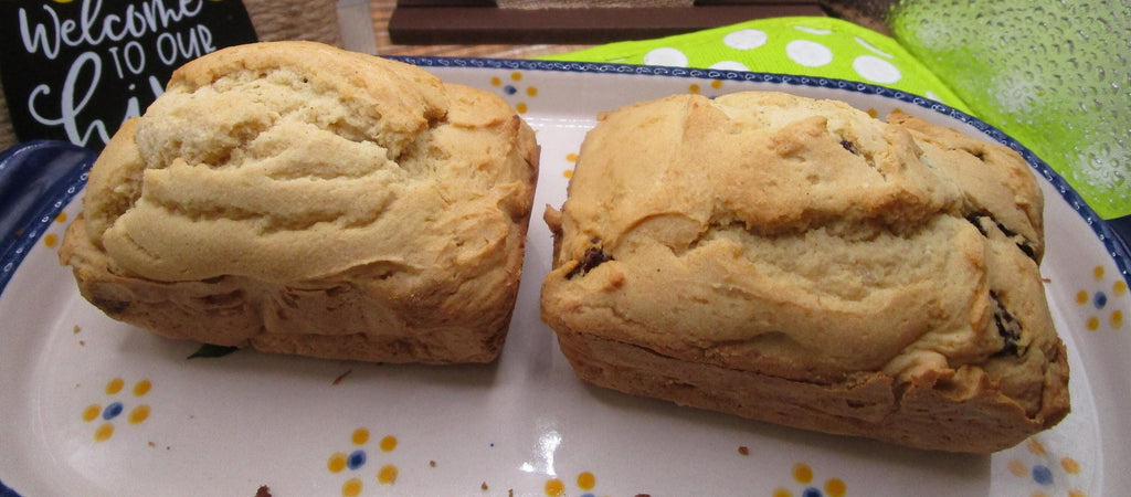 Sugar Free Biscuit Loaf, Gluten free, Dairy Free, Vegan, Erythritol Free, Low Calorie snack, Graduation Brunch, Cinnamon Raisin, Tea Party,