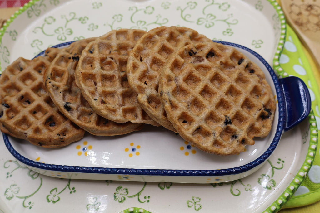 Grain Free Blueberry Waffles, AIP Paleo, Gluten Free, Grain Free, Vegan, Egg Free, Dairy Free, No added Sugar, Autoimmune Protocol Breakfast