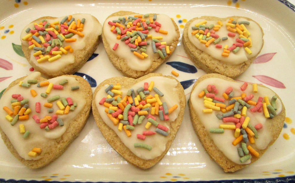 Sugar Free Cookies, Hearts, Gluten Free, Dairy Free, Vegan, Nut Free, Low Calorie, Wedding Dessert, Engagement, Love, Mother's Day Gifts