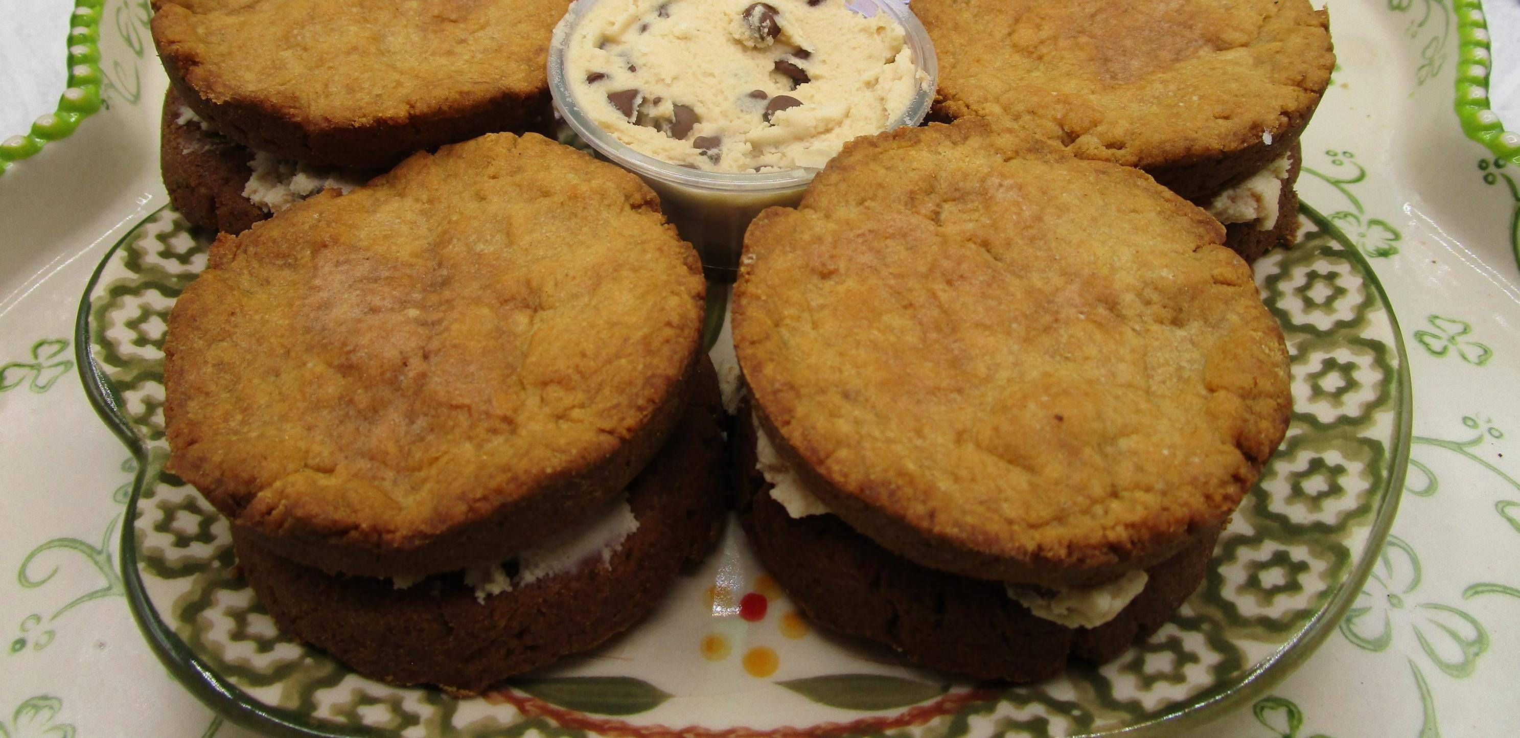 High Protein Cookie Sandwich, Cannoli, Gluten Free, Sugar Free, Dairy Free, Egg Free, Coconut Free, Vegan Collagen, Fitness Snack, Anabolic