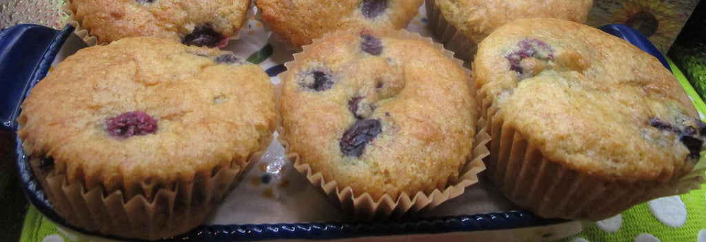 Gluten Free Muffins, Dairy Free, Vegan, Low FODMAP, Blueberry-Strawberry-Cherry-Raspberry, Nut Free, Low Fat, Coconut Free, Kids Breakfast