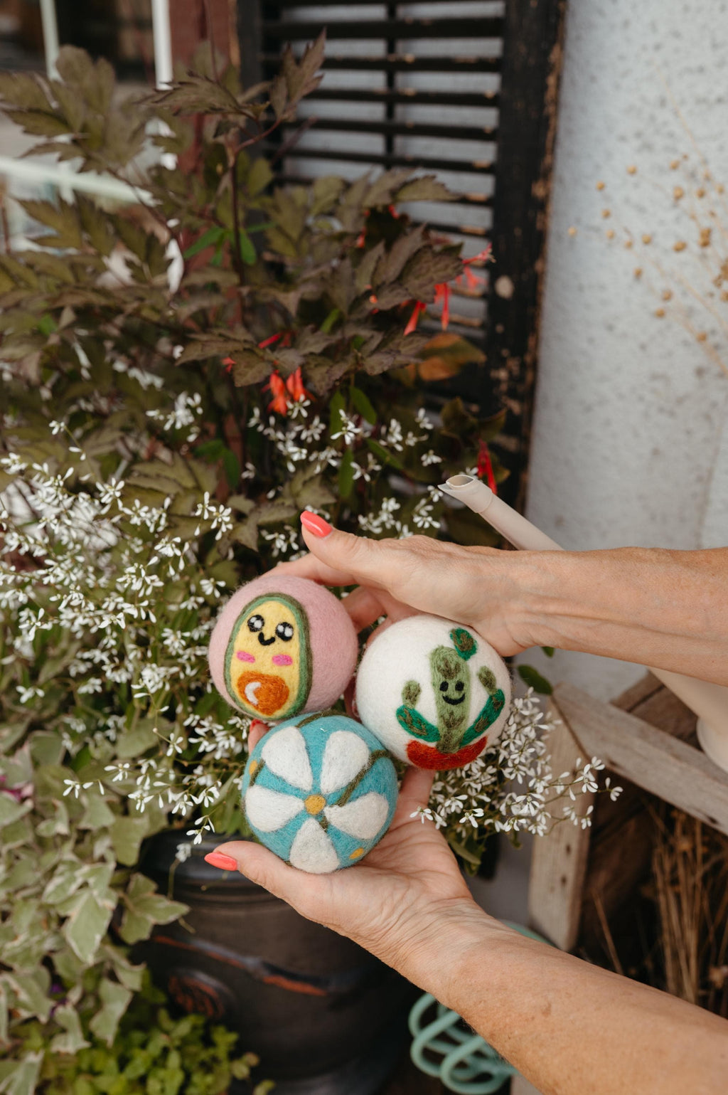 Organic Wool Dryer Balls--Buzz the Bumble Bee