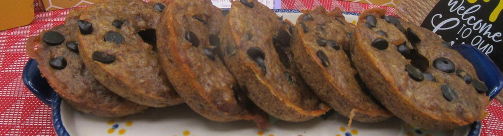 AIP Paleo Banana Donuts, Gluten/Dairy/Nut/Grain Free Wellness Gift, Autoimmune Protocol Breakfast, Low FODMAP, Carob Chips, July 4th Dessert