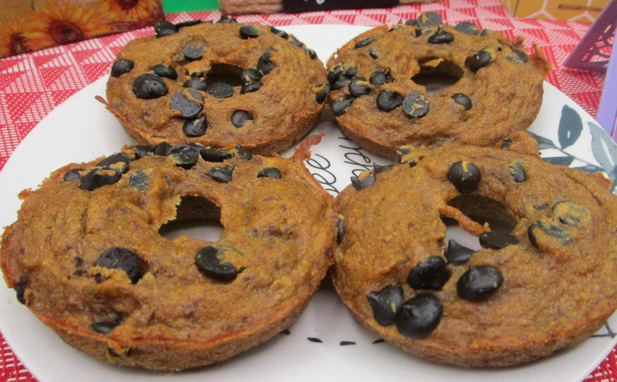 AIP Paleo Banana Donuts, Gluten/Dairy/Nut/Grain Free Wellness Gift, Autoimmune Protocol Breakfast, Low FODMAP, Carob Chips, July 4th Dessert