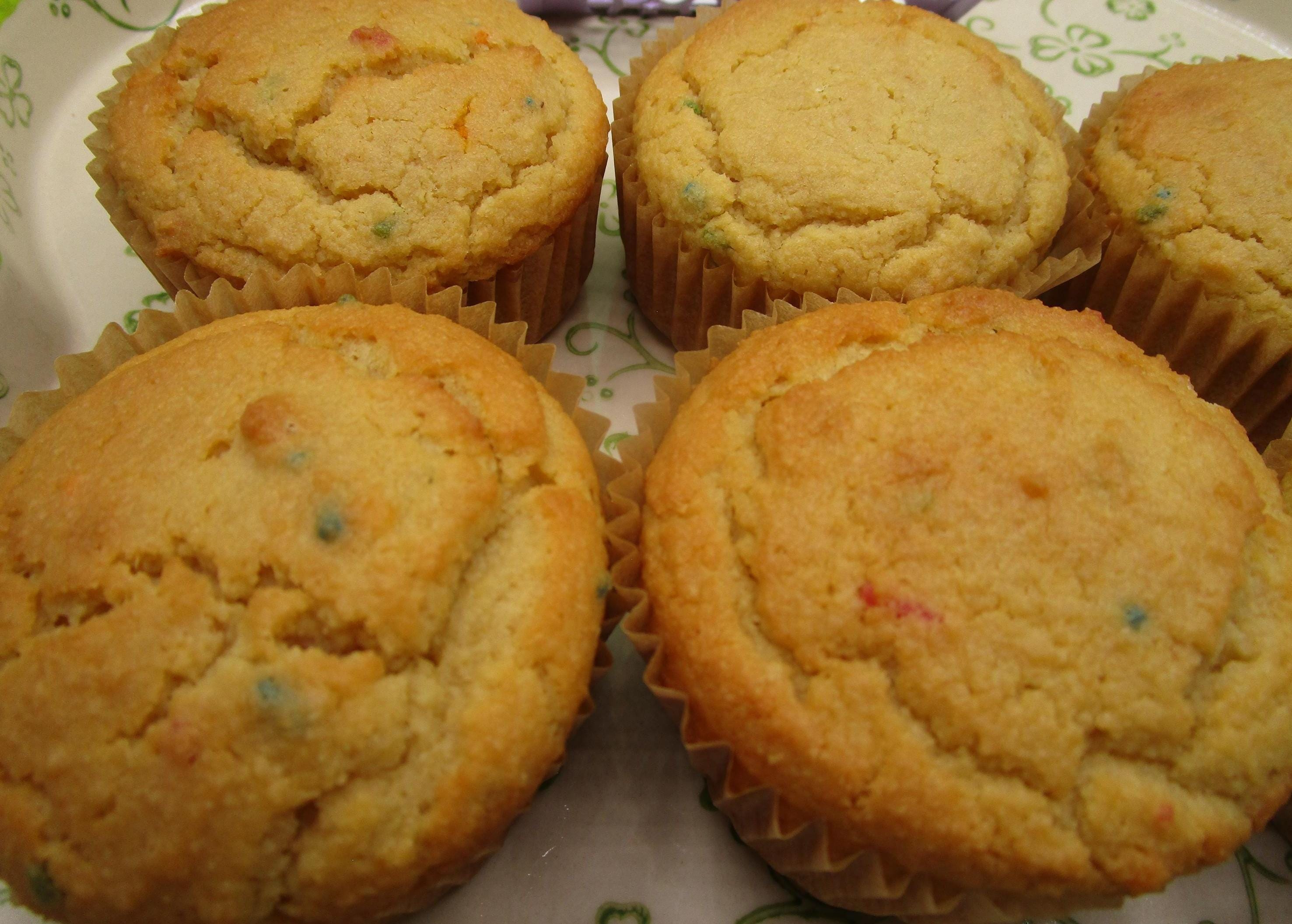 Keto Muffins, Vanilla Birthday Cake, Gluten Free, Grain Free, Dairy Free, Sugar Free, Low Carb, Fitness Gift, Birthday, Valentine's Day Gift