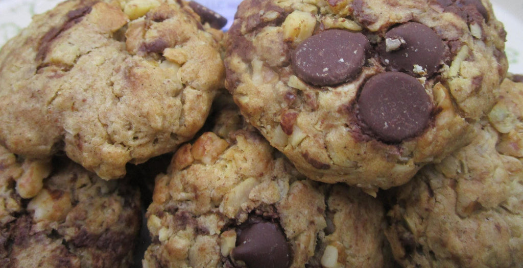 Sugar Free Dark Chocolate Walnut Oat Cookies, Gluten Free, Vegan, Dairy Free, Birthday Gifts, Low Calorie Snacks, Graduation, July 4th Party