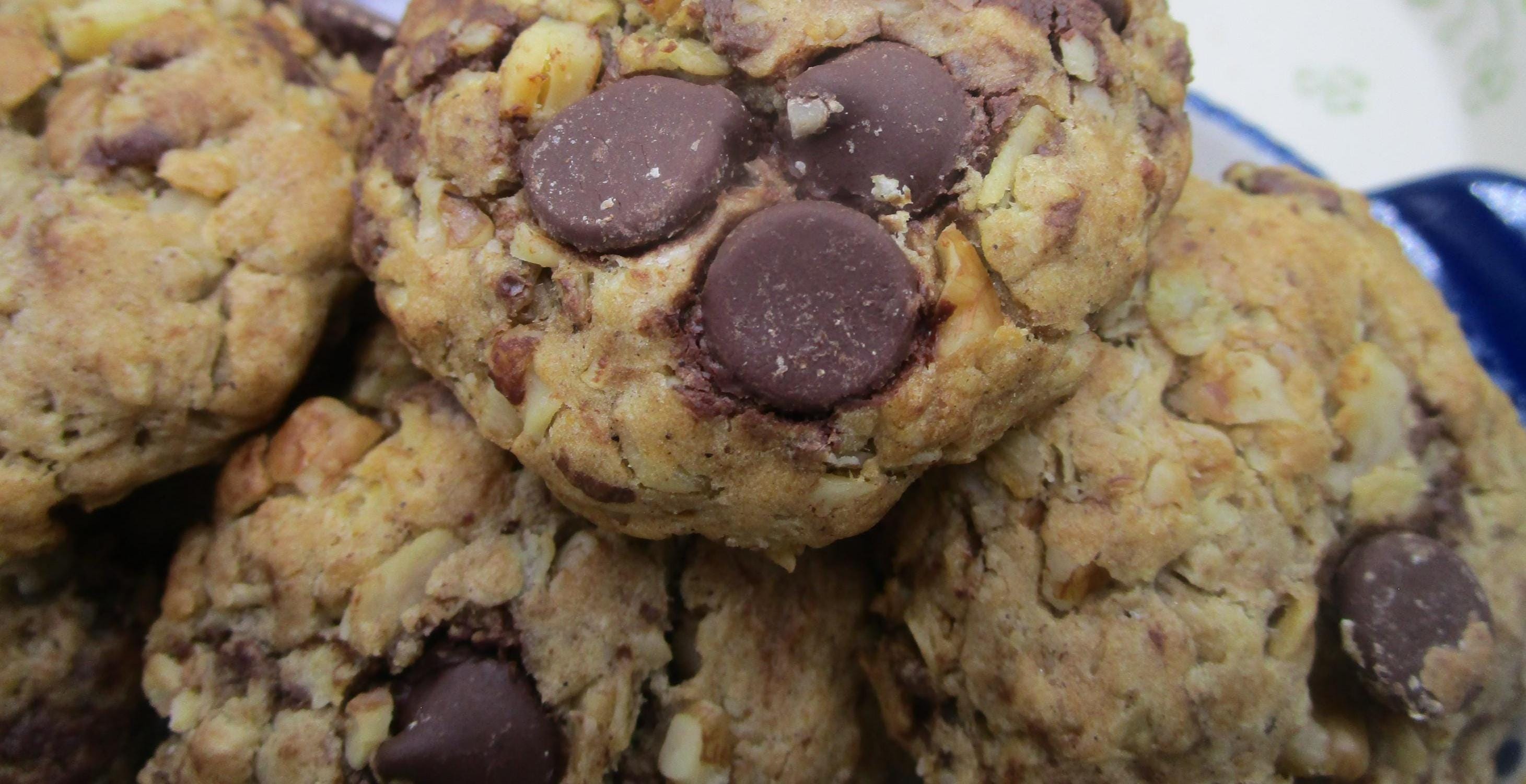 Sugar Free Dark Chocolate Walnut Oat Cookies, Gluten Free, Vegan, Dairy Free, Birthday Gifts, Low Calorie Snacks, Graduation, July 4th Party