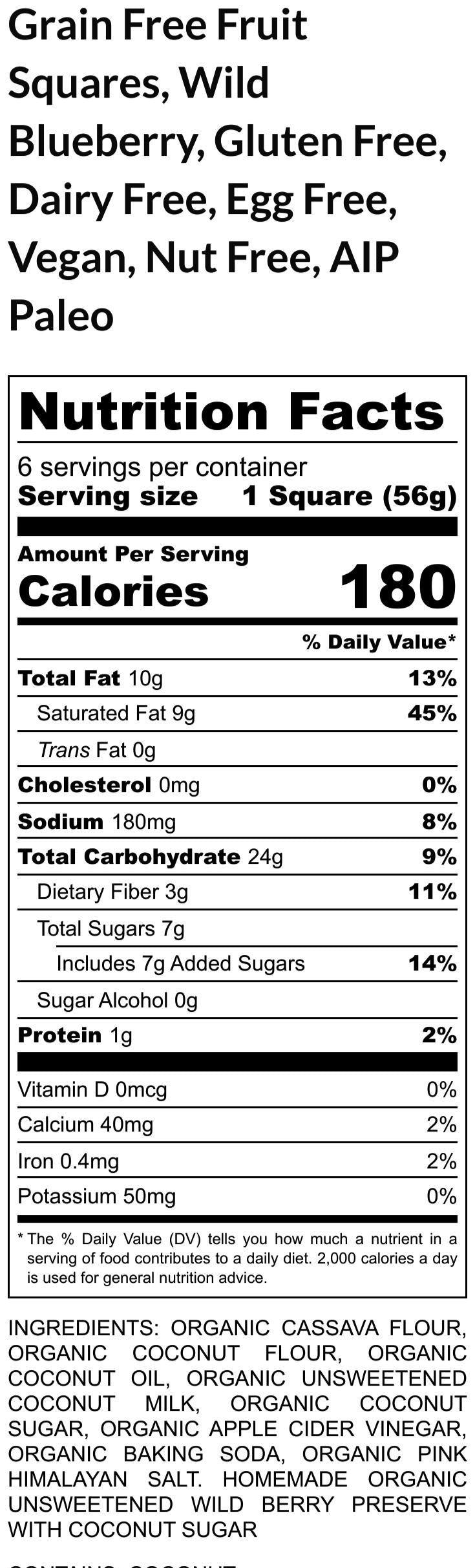 AIP Paleo Breakfast Fruit Square, Grain Free, Gluten Free, Dairy Free, Nut Free, Vegan, Egg Free, Soft Baked, Low Sugar, Autoimmune Protocol