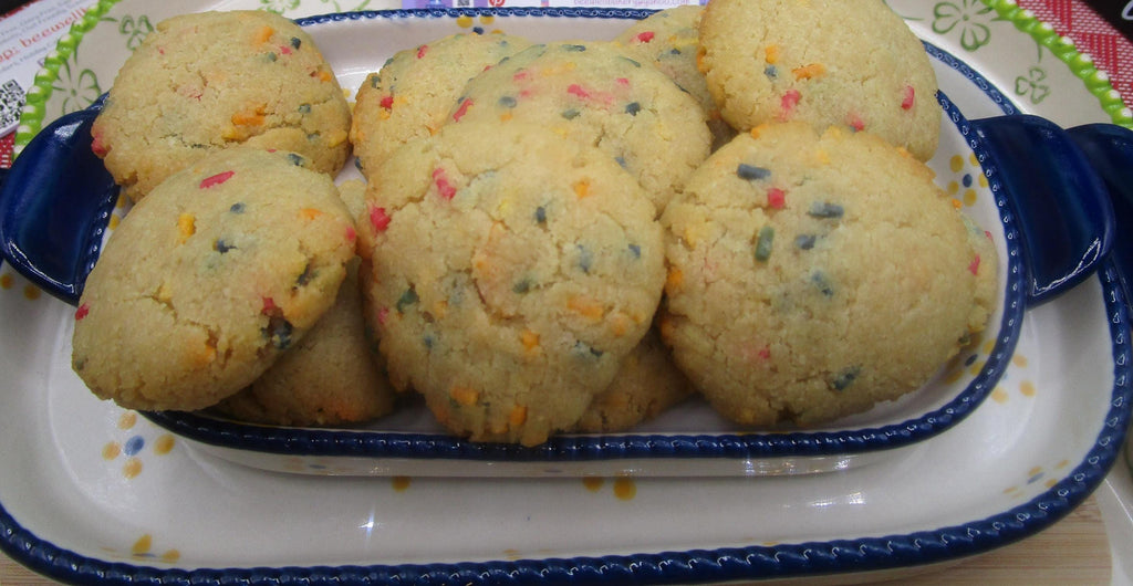 KETO Sugar Cookies, Vanilla Birthday Cake, Gluten Free, Grain free, Sugar Free, Vegan, Dairy Free, Low Carb Snacks, Graduation Party,