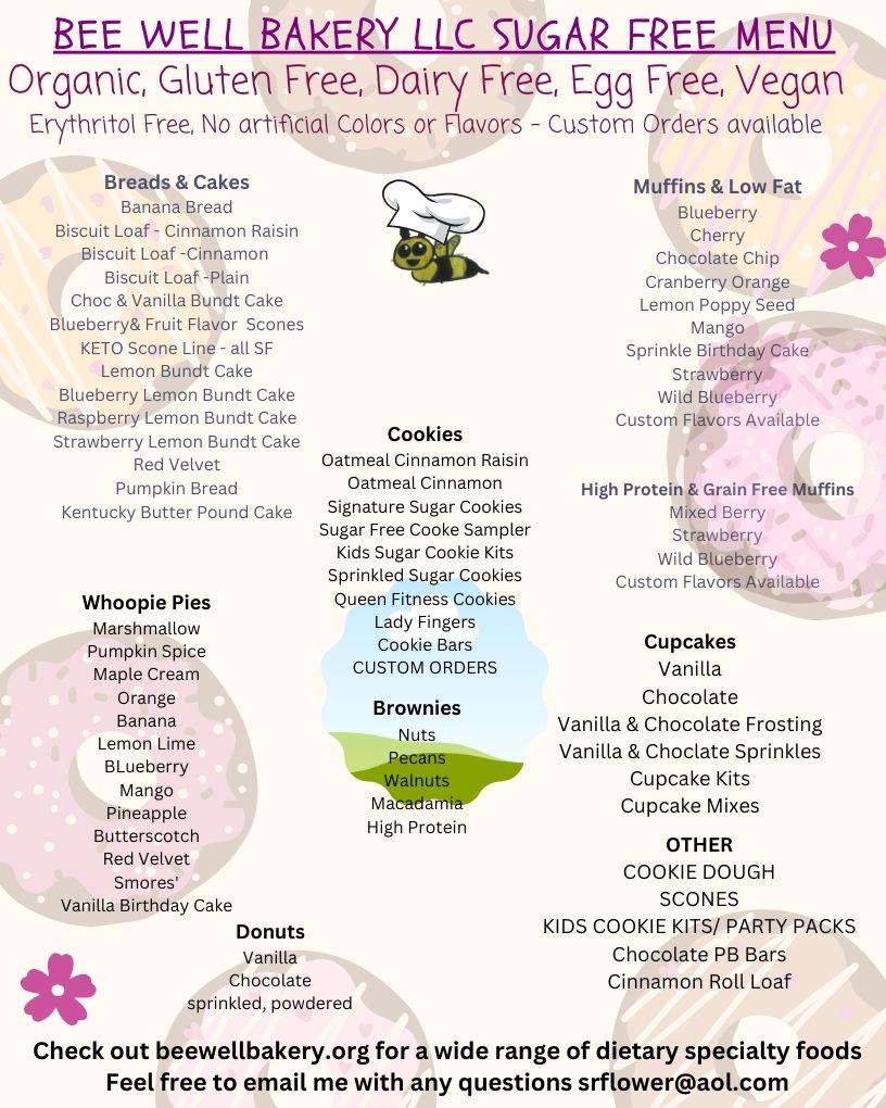 Sugar Free Donuts, Gluten Free, Dairy Free, Vegan, Vanilla, Chocolate, Egg Free, Nut Free, Erythritol Free, Birthday Gifts, Healthy snack