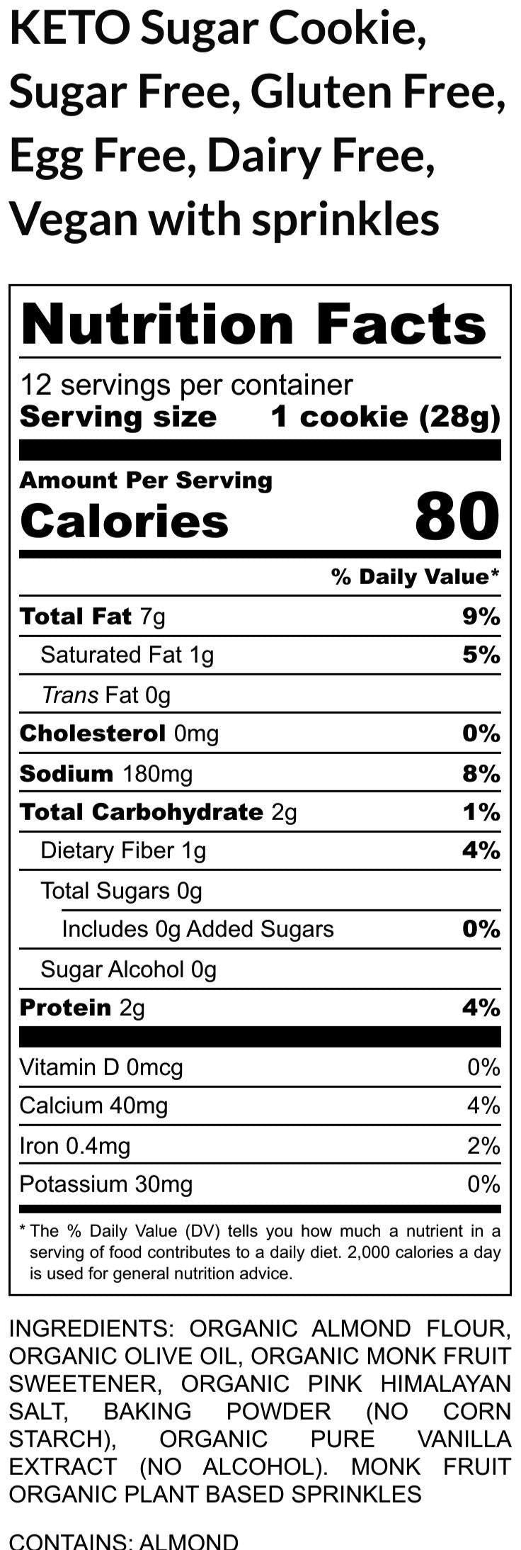 KETO Sugar Cookies, Vanilla Birthday Cake, Gluten Free, Grain free, Sugar Free, Vegan, Dairy Free, Low Carb Snacks, Graduation Party,