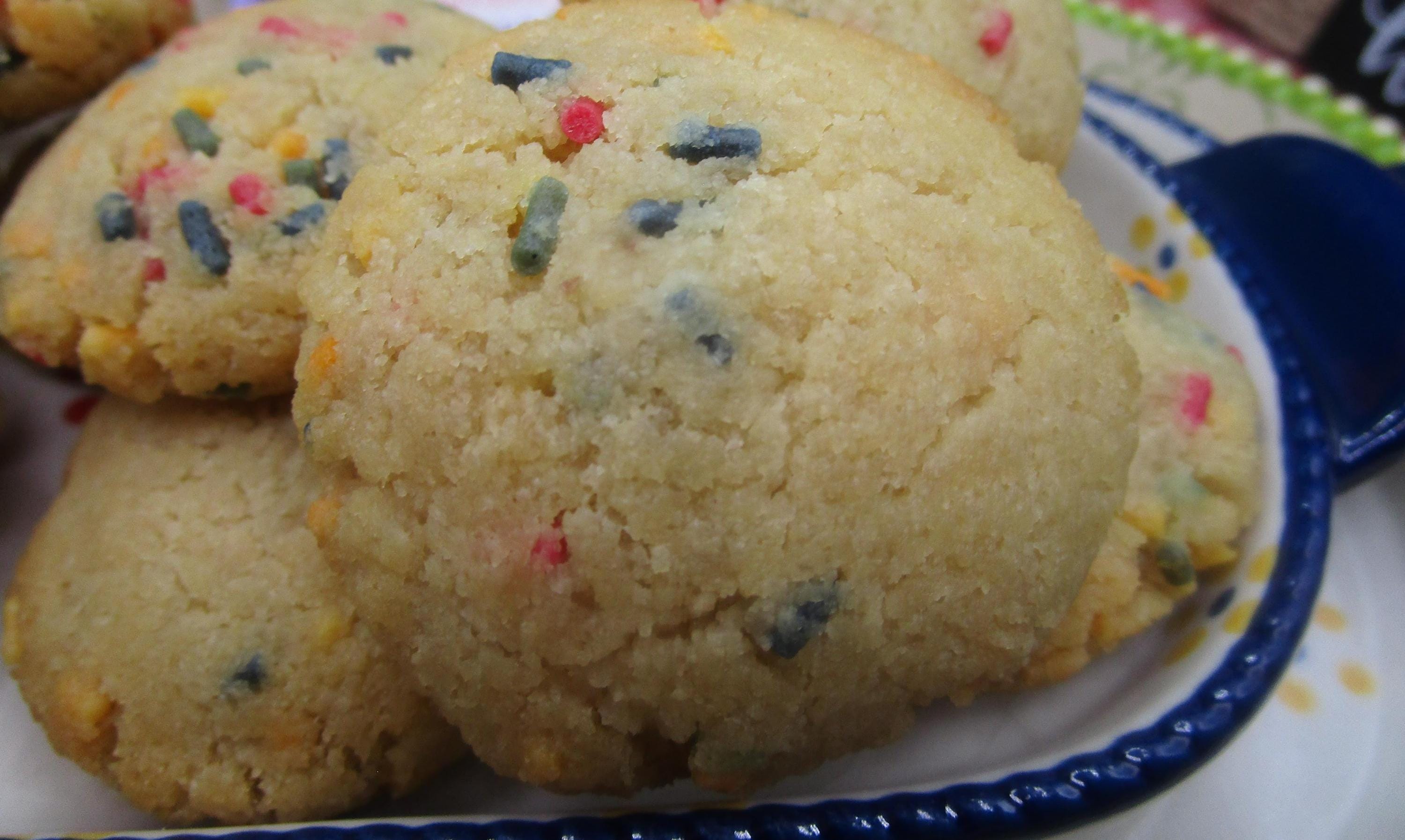 KETO Sugar Cookies, Vanilla Birthday Cake, Gluten Free, Grain free, Sugar Free, Vegan, Dairy Free, Low Carb Snacks, Graduation Party,
