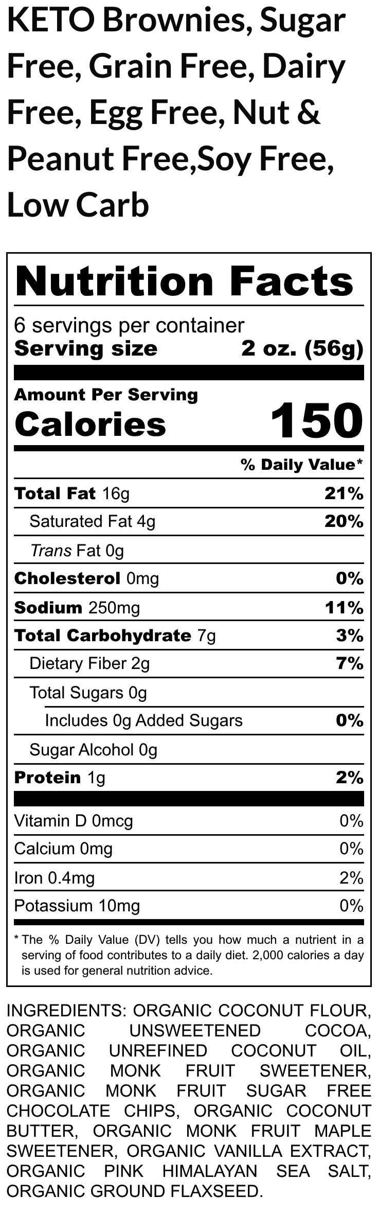 KETO Brownie, Gluten Free, Grain Free, Sugar Free, Dairy Free, Egg Free, Vegan, Erythritol Free, Low Carb snack, Birthday Gift Macadamia Nut