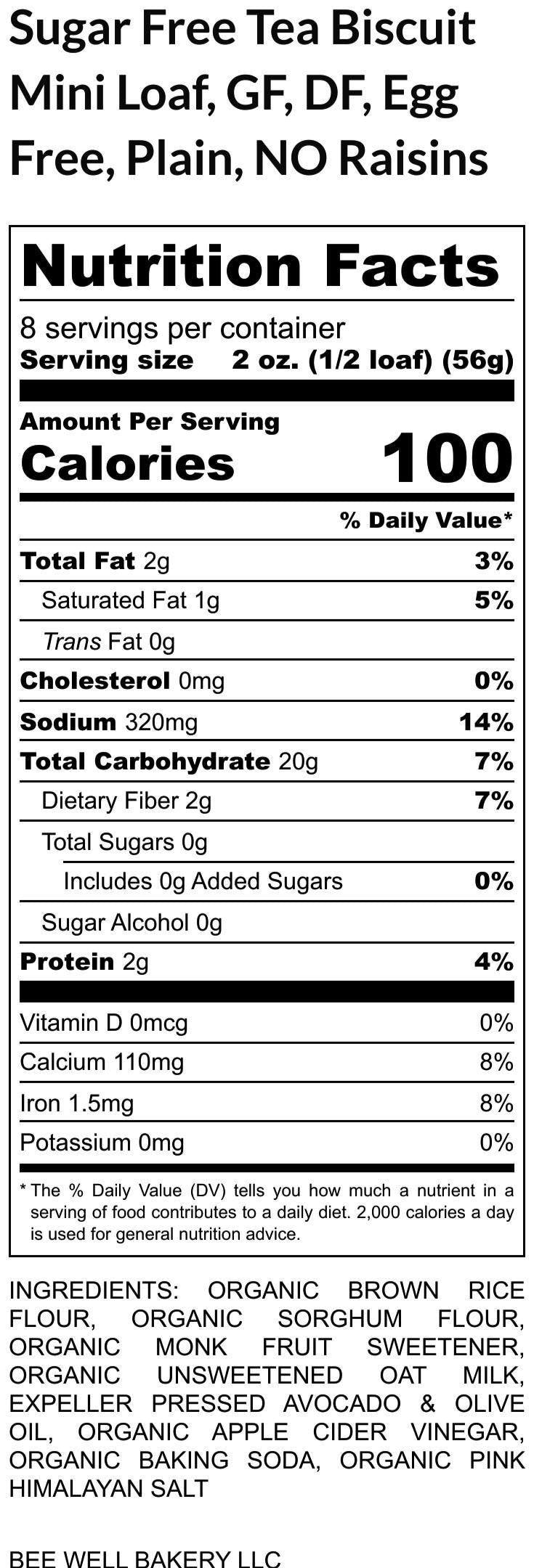 Sugar Free Biscuit Loaf, Gluten free, Dairy Free, Vegan, Erythritol Free, Low Calorie snack, Graduation Brunch, Cinnamon Raisin, Tea Party,