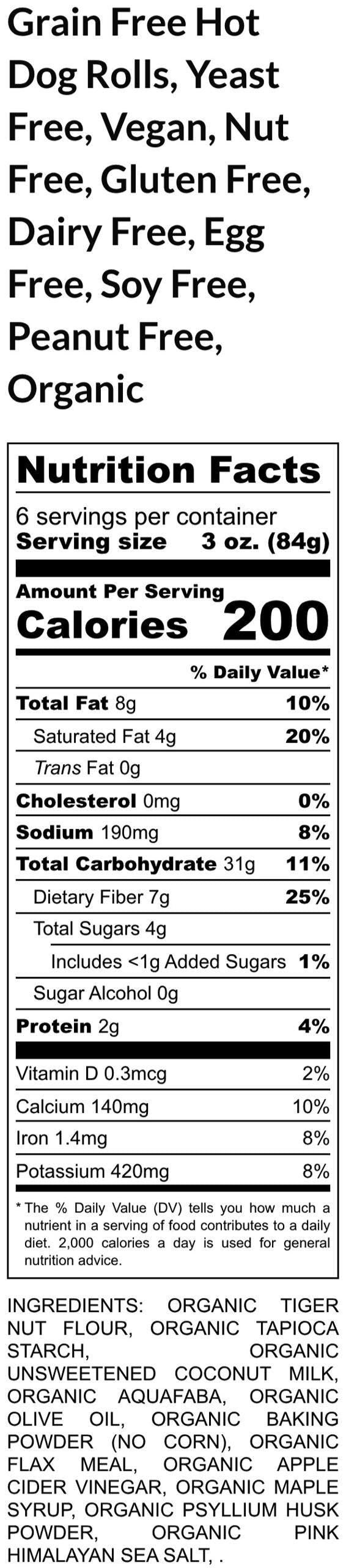 Grain Free Hot Dog Rolls, Vegan, Paleo, Gluten Free, Dairy Free, Yeast Free, Nut Free, Allergy Friendly bakery, Organic, Hamburger Buns, BBQ