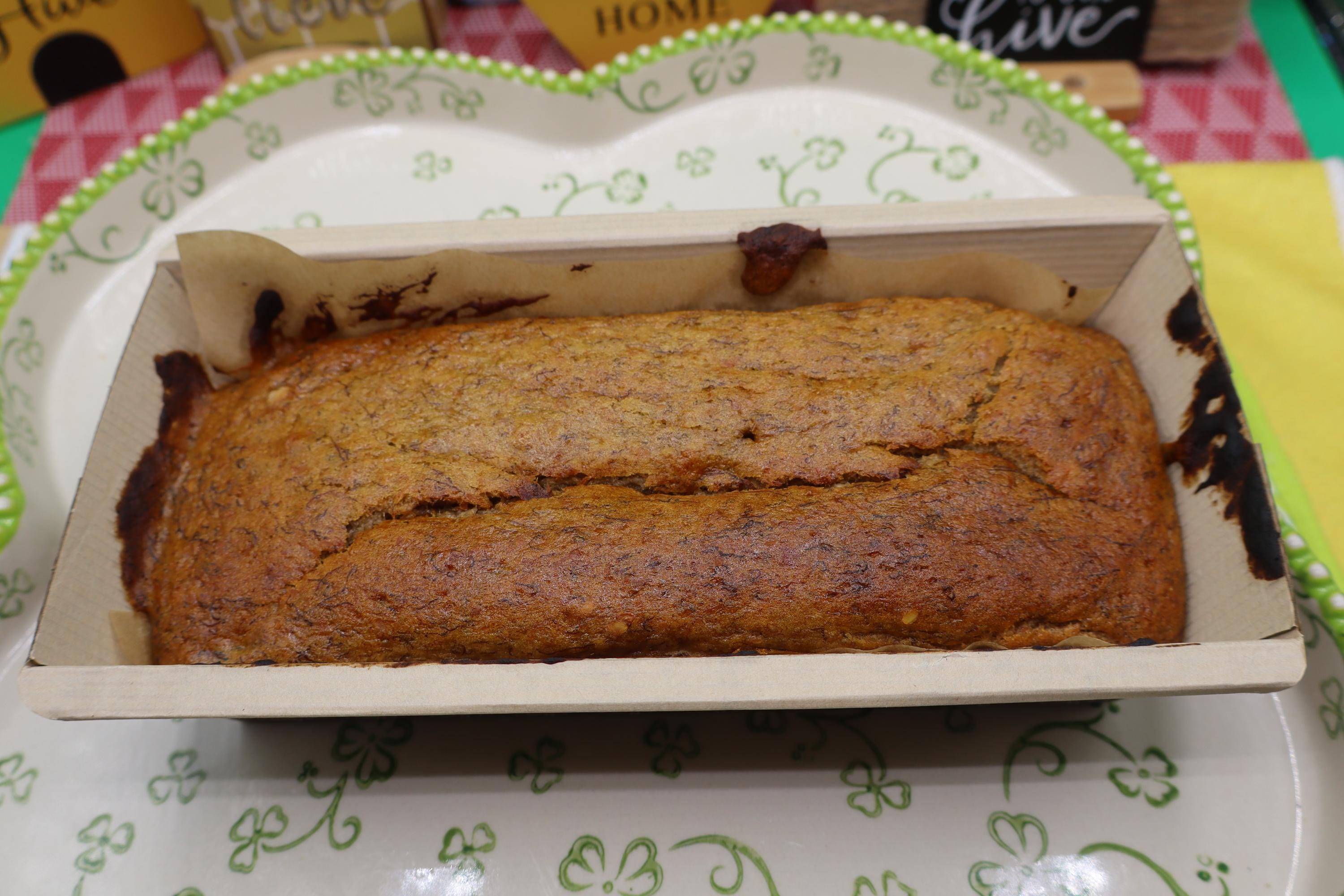 Sugar Free Banana Bread, Gluten Free, Dairy Free, Vegan, Nut Free Option, Low-Fat snack, Birthday Brunch, Wellness Breakfast, Reunion Party