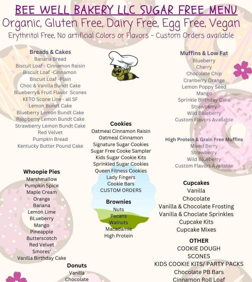 Spring Bakery Box, Gluten Free, Dairy Free, Egg Free, Grain Free, Nut Free, Vegan, KETO, AIP Paleo, Sugar Free, Muffins, Cookies, Cake, Gift