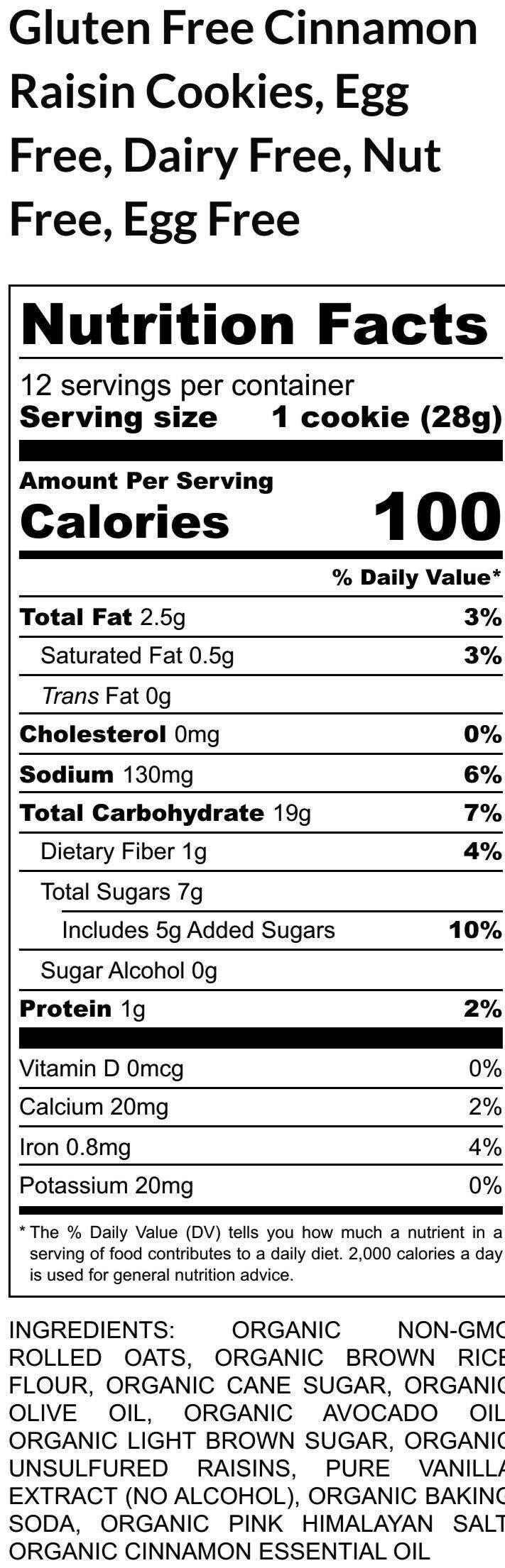 Gluten Free Cinnamon Raisin Cookie, Dairy Free, Vegan, Nut Free, Allergy Friendly, School Safe Snack, Lunchbox treat, Iced Cookies, Non-GMO