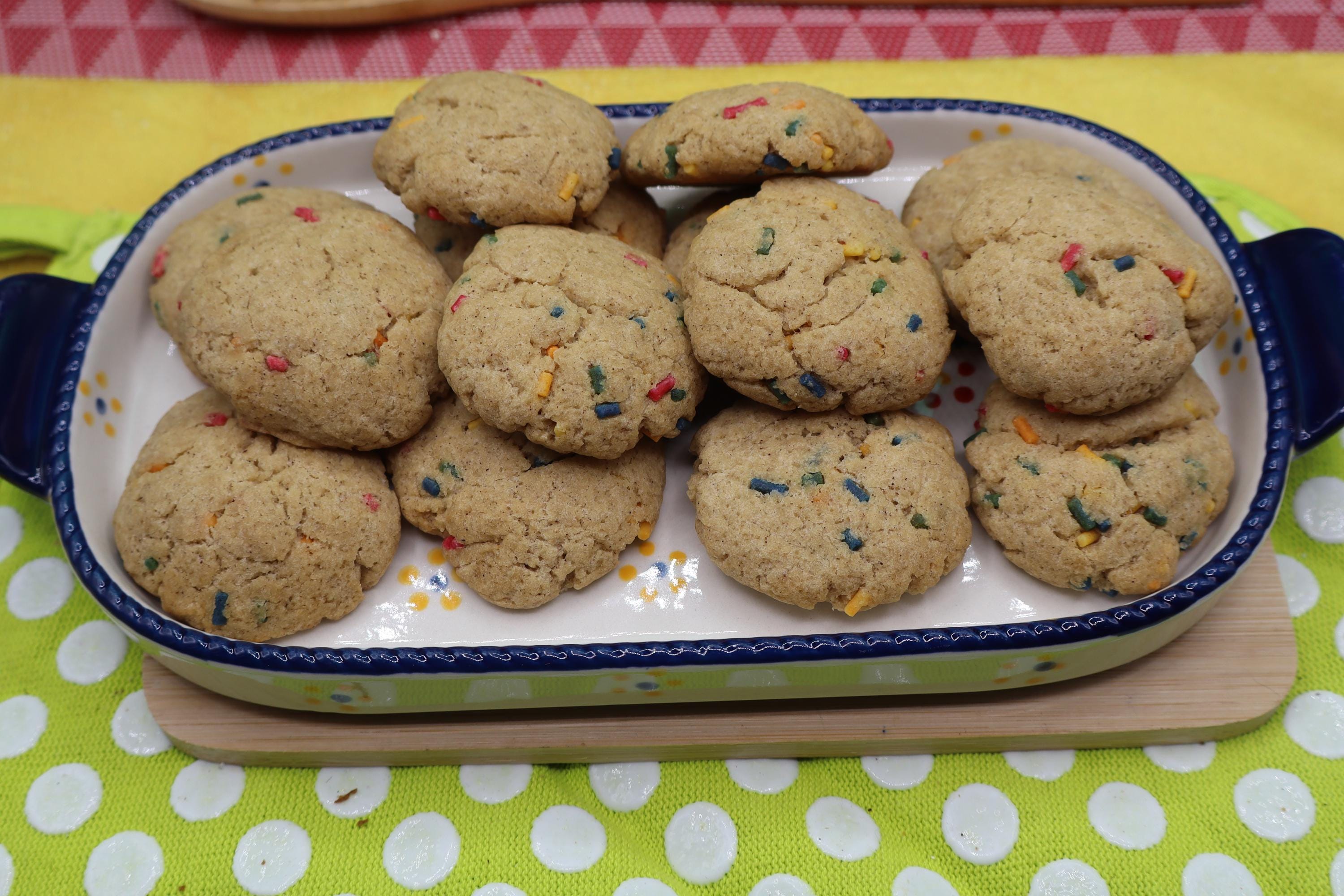 Gluten Free Sprinkled Sugar Cookies, Dairy Free, Egg Free, Nut Free, Oat Free, Vegan, Red White & Blue July 4th Celebration, Birthday Snacks