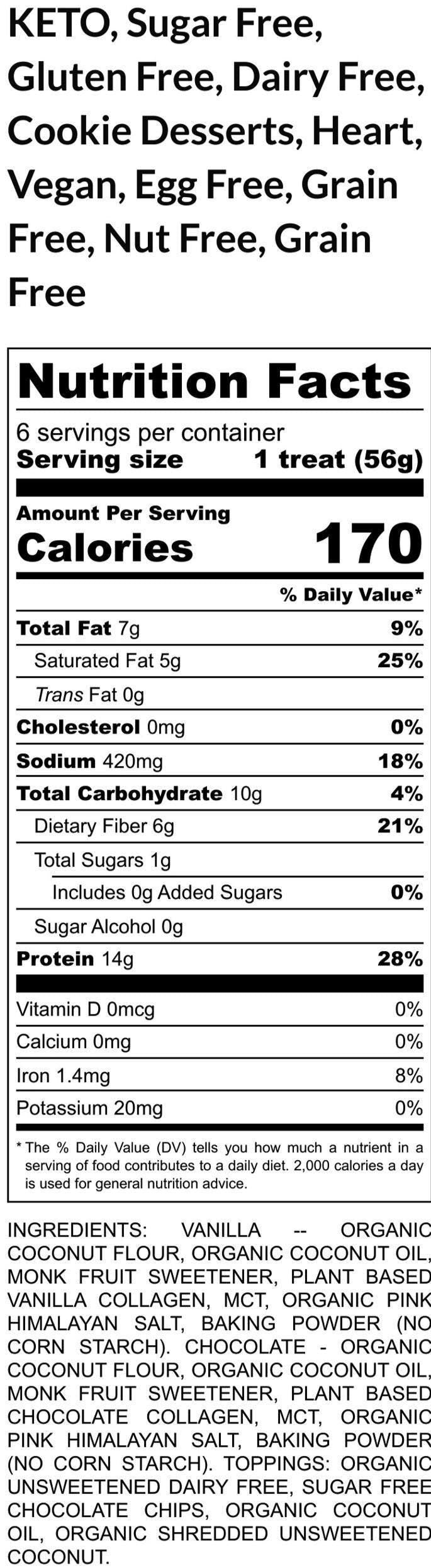 KETO Dessert Hearts, Gluten Free, Sugar Free, Grain Free, Dairy Free, Egg Free, Nut Free, Vegan Collagen, Low Carb snack, Father's Day Gift