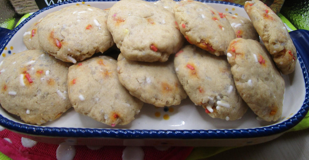 Gluten Free Sprinkled Sugar Cookies, Dairy Free, Egg Free, Nut Free, Oat Free, Vegan, Red White & Blue July 4th Celebration, Birthday Snacks