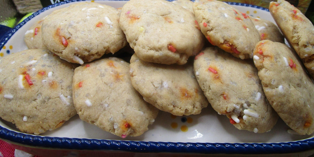 Gluten Free Sprinkled Sugar Cookies, Dairy Free, Egg Free, Nut Free, Oat Free, Vegan, Red White & Blue July 4th Celebration, Birthday Snacks
