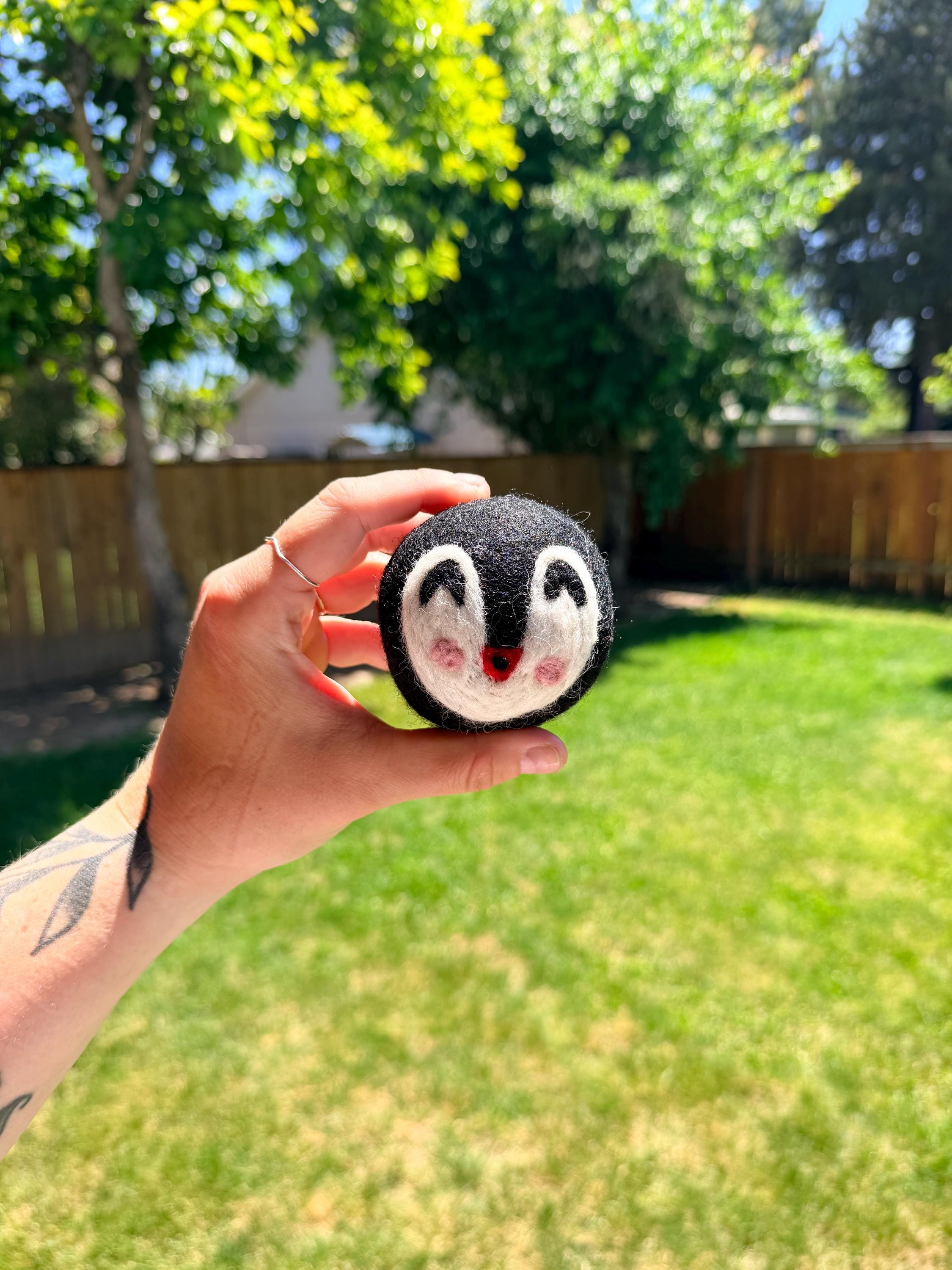 Organic Wool Dryer Balls--Pretty Penguin