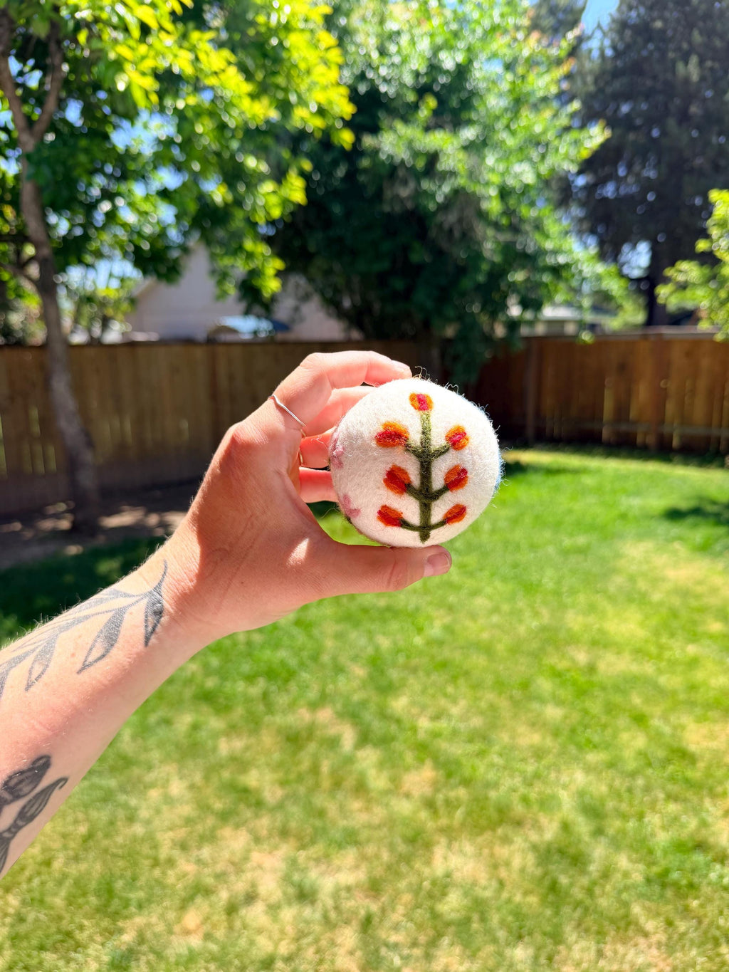 Organic Wool Dryer Balls--Florals