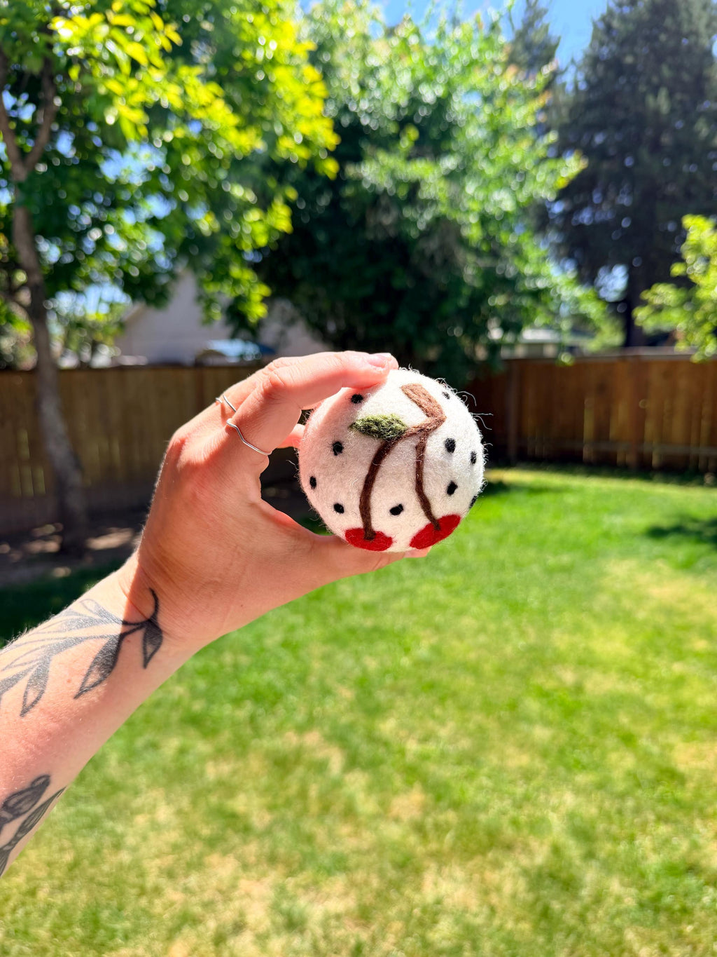 Organic Wool Dryer Balls--Cutie Cherries