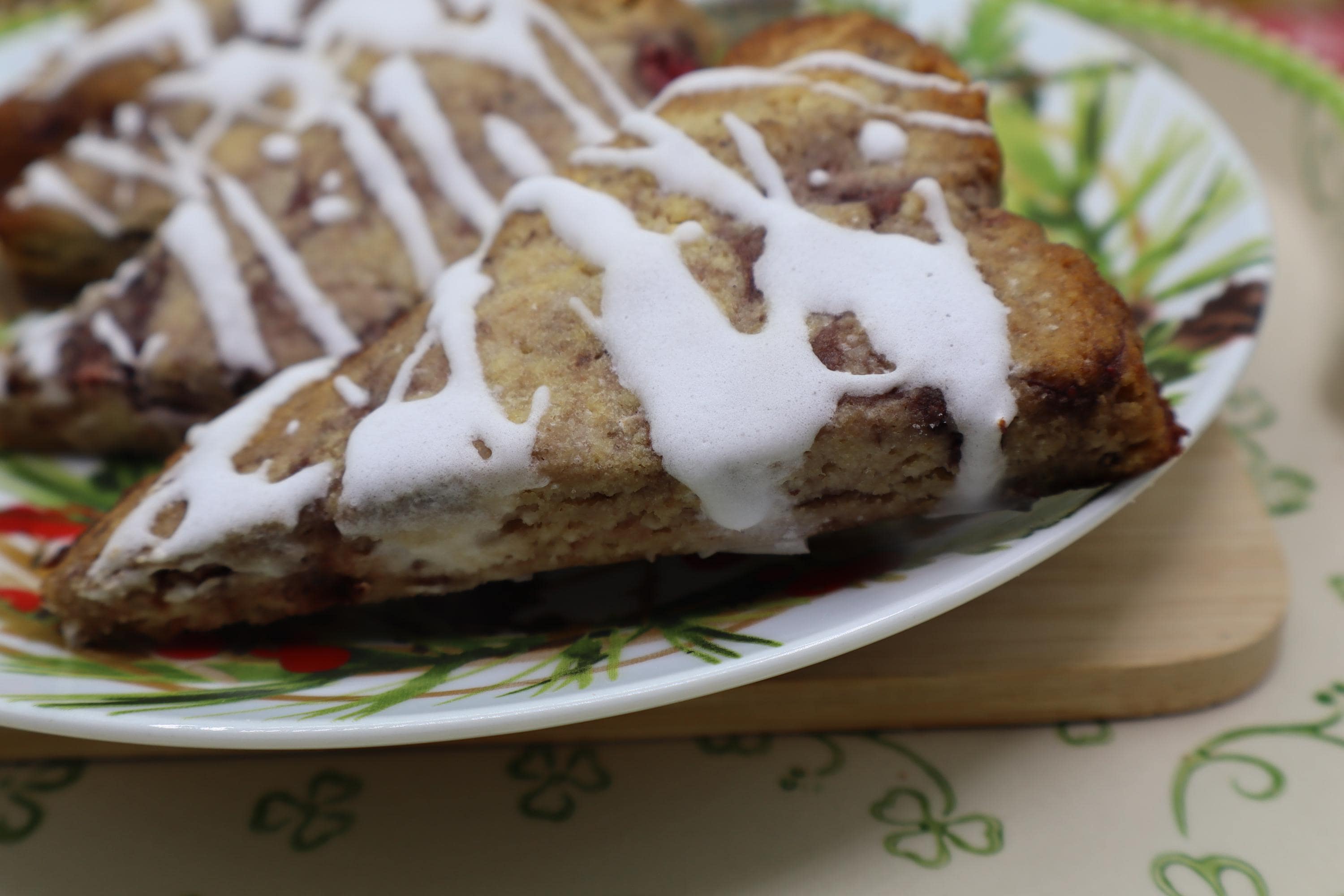 Gluten Free KETO Scones, Strawberry, Sugar Free, Dairy Free, Grain Free, Vegan, Egg Free, Low Net Carb Pastry, Summer Dessert, Fitness Gift