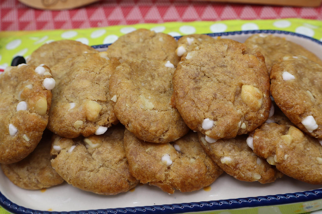 Gluten Free White Chocolate Chip Cookies, Dairy Free, Egg Free, Vegan, Nut Free, Kids Birthday Party, Low Sugar, Back to School Safe snack