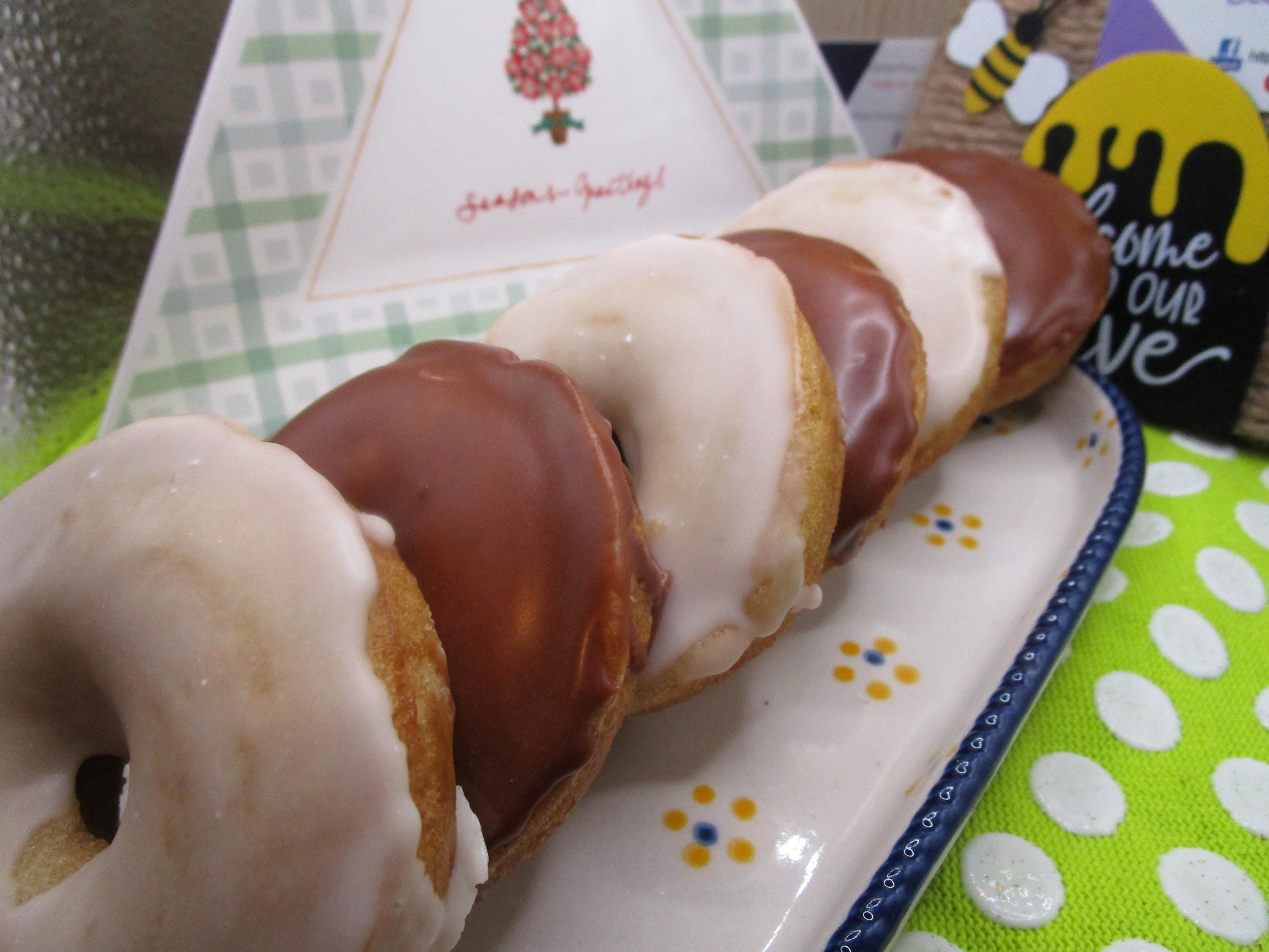 Gluten Free Glazed Donuts, Dairy Free, Egg Free, Vegan, Chocolate Vanilla, Nut Free, School Safe, Birthday Party Desserts, Back to school