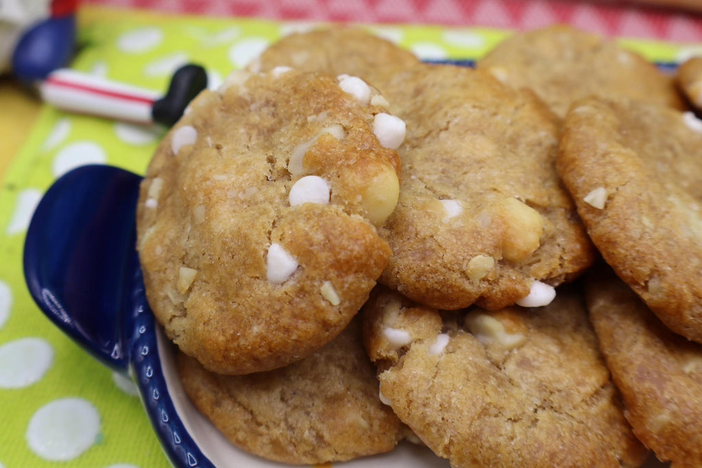 Gluten Free White Chocolate Chip Cookies, Dairy Free, Egg Free, Vegan, Nut Free, Kids Birthday Party, Low Sugar, Back to School Safe snack