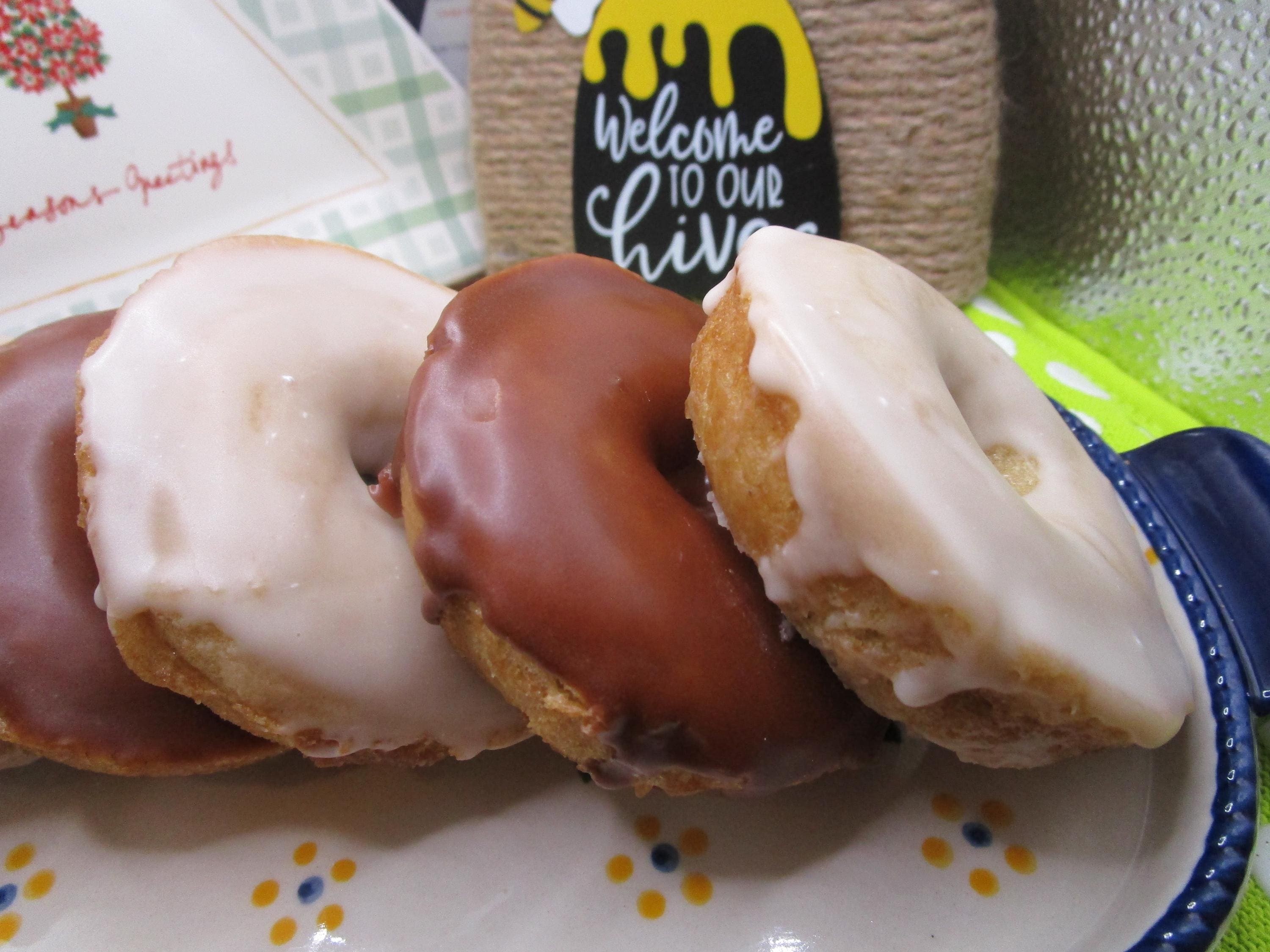 Gluten Free Glazed Donuts, Dairy Free, Egg Free, Vegan, Chocolate Vanilla, Nut Free, School Safe, Birthday Party Desserts, Back to school