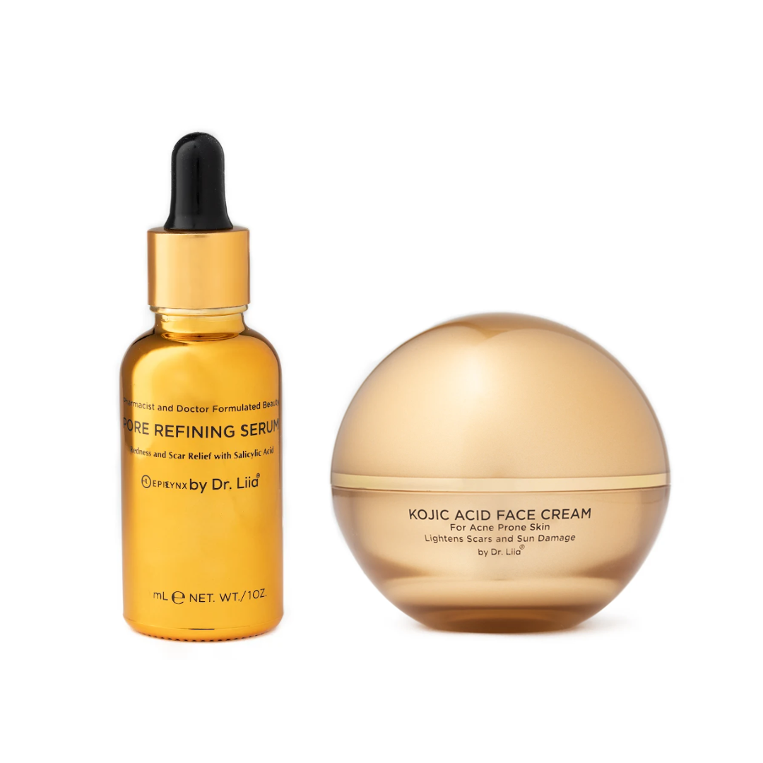 Gluten-Free Kojic Acid Skincare Set – Nut-Free, Vegan Pore Refining & Brightening Duo