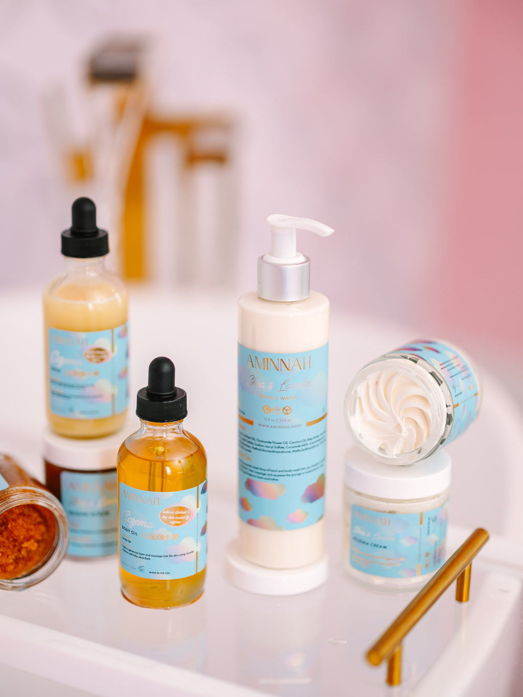 Eczema Body Oil Collection with Natural Ingredients, Clean Beauty, Cruelty-Free, Vegan Skincare, Female-Owned Brand, Nourishing Moisturizing Body Oil for Dry, Sensitive Skin