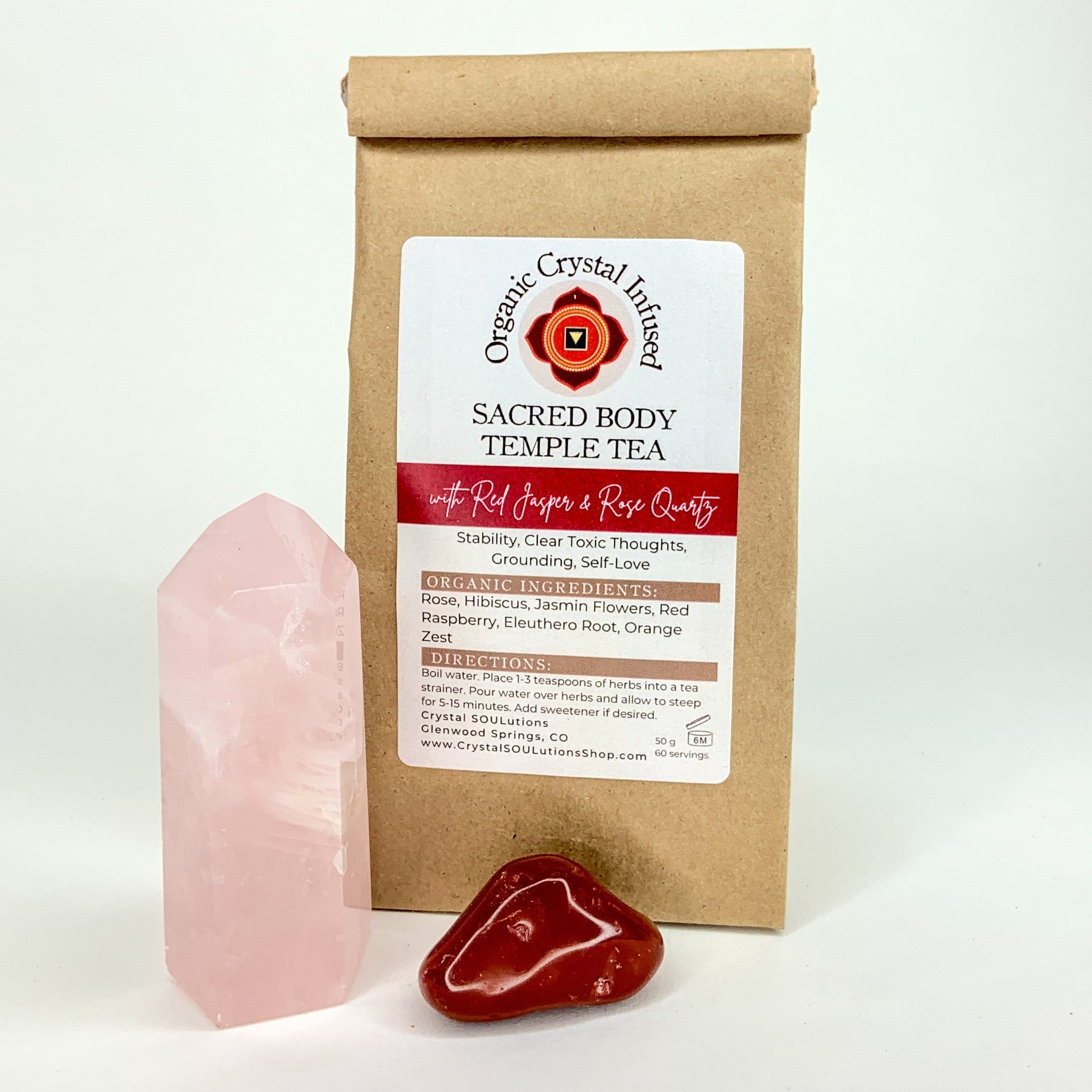 Sacred Body Temple Tea - Organic Crystal Infused