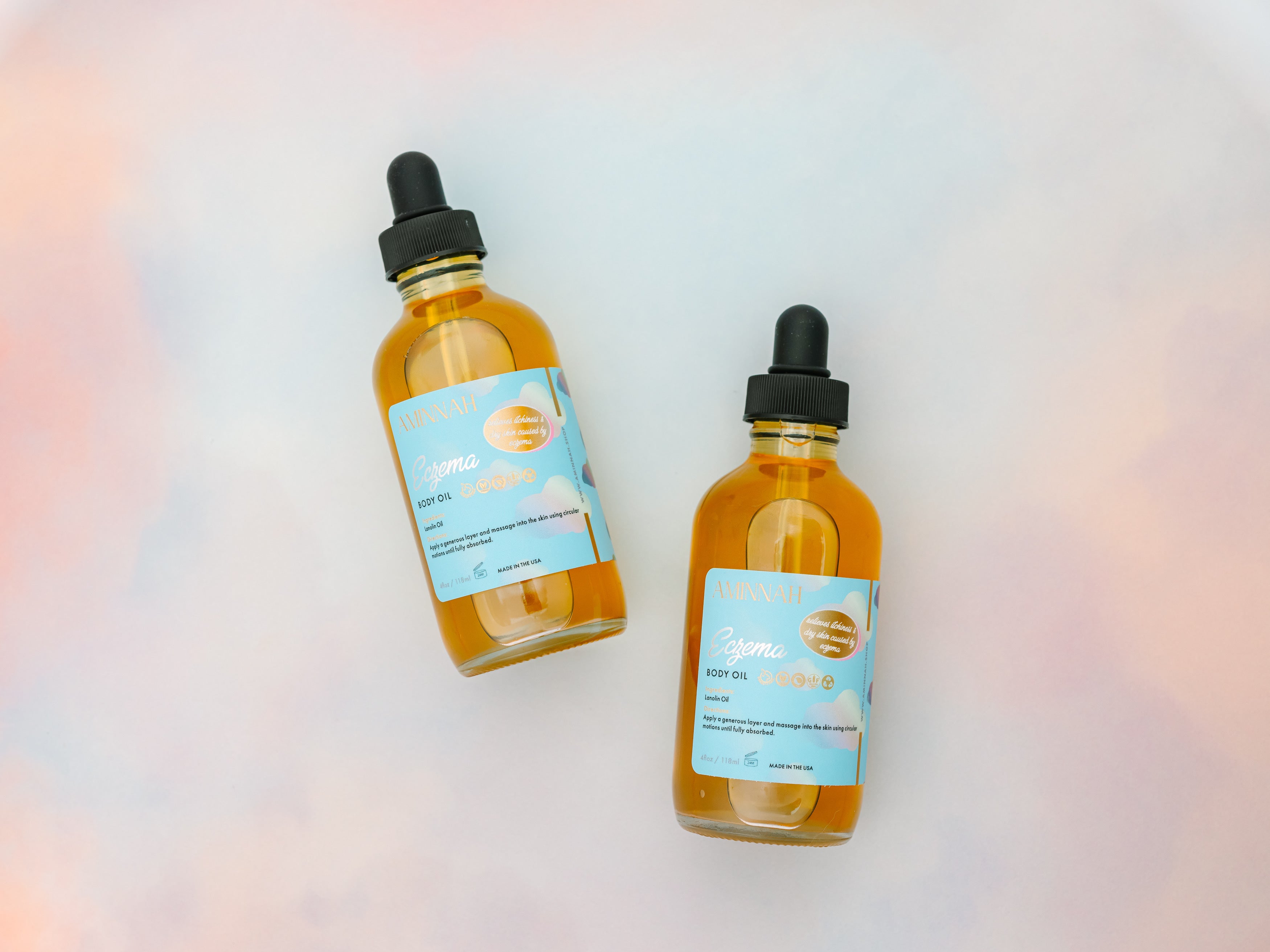 Eczema Body Oil - Natural Ingredients Body Oil for Dry, Sensitive Skin | Clean Beauty, Cruelty-Free, Vegan, Female-Owned Brand Skincare