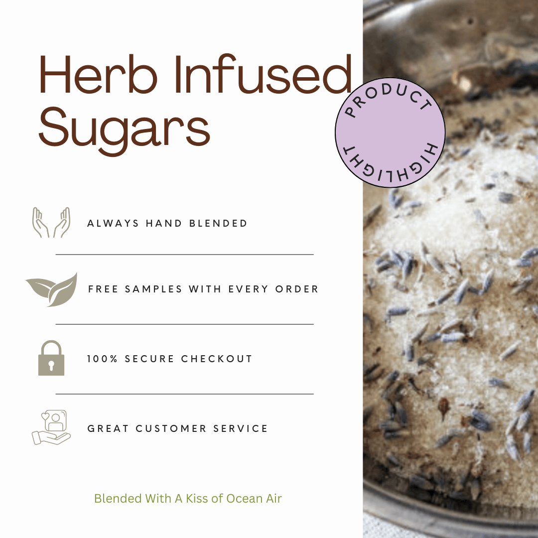 Lime Basil infused artisan culinary sugar
