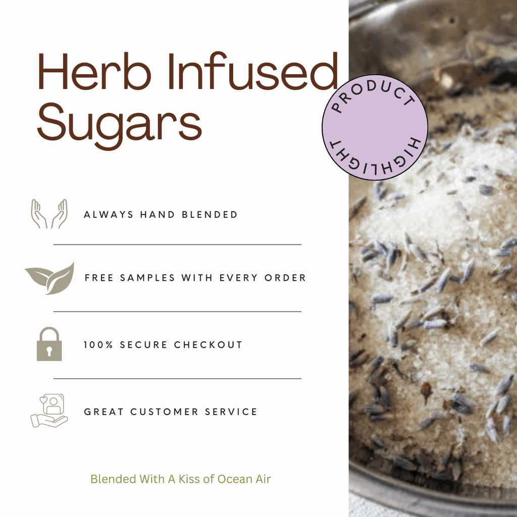 Lemon Mint infused artisan culinary sugar