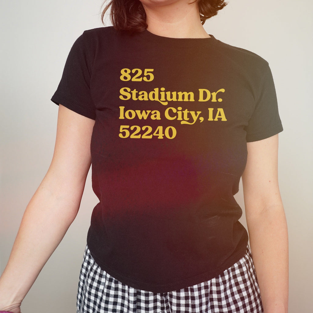 Iowa Football Stadium Address Women's Baby Tee