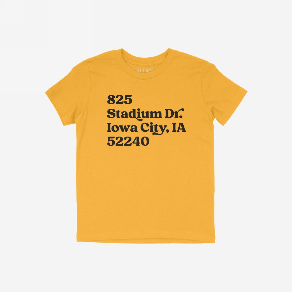 Iowa Football Stadium Address T-shirt