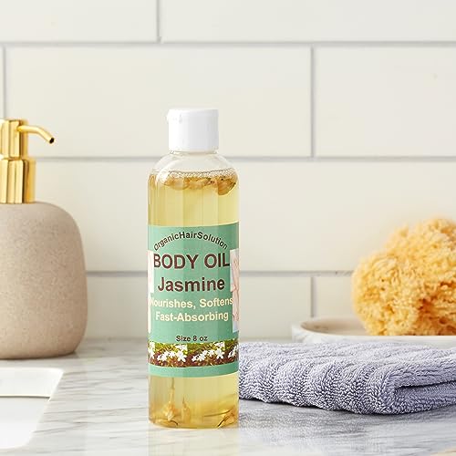 Nourishing Body Oil- (Jasmine Scent) Vegan Skin Moisturizer- Anti Aging- Bath- Massage - Natural Plant-Based Oil-Moisturizes Your Skin