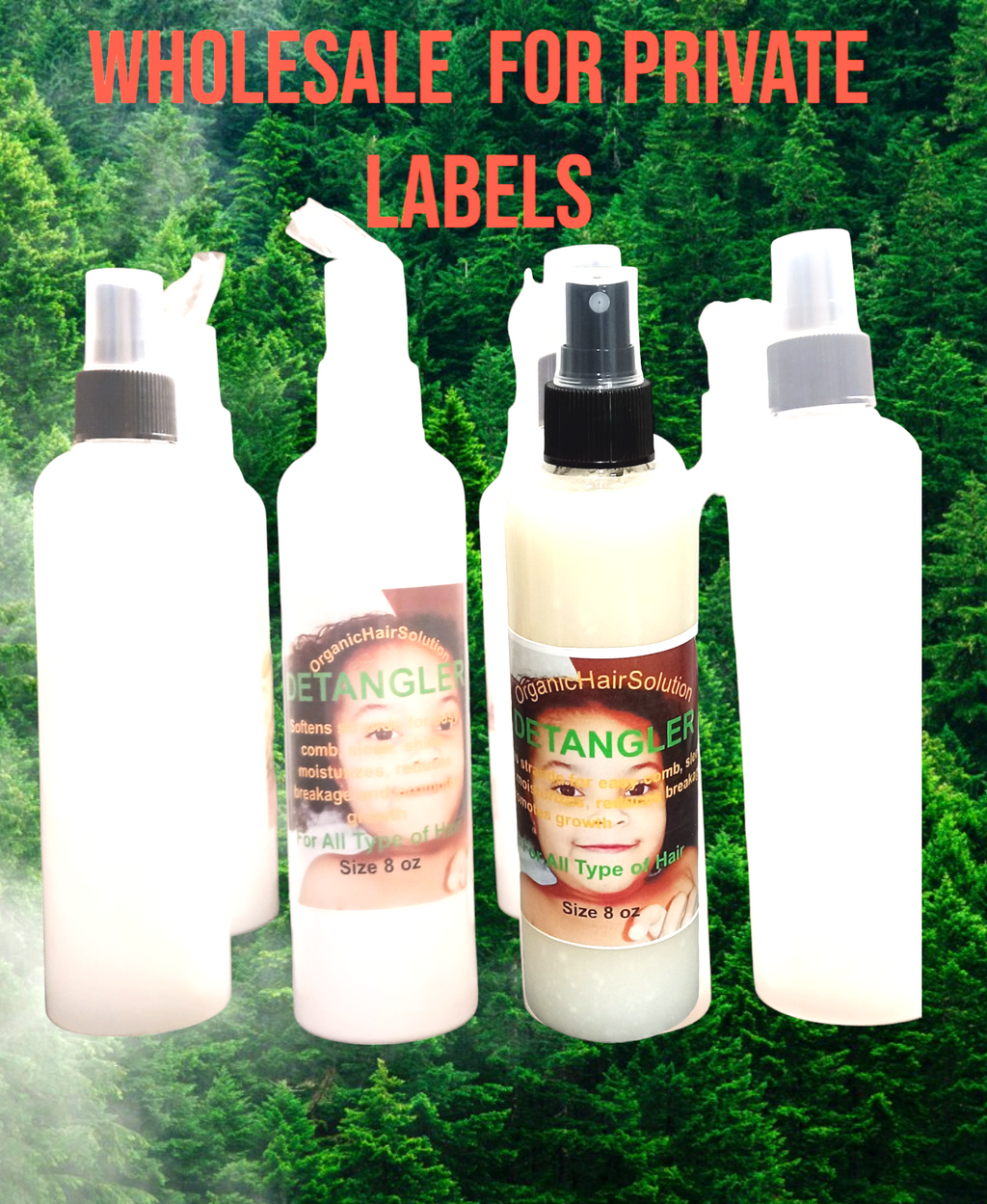 Wholesale- Kids Rice Water Detangler &  Hair Growth Spray Leave in Mist For Dry, Frizzy, Damaged Hair (pack 24)